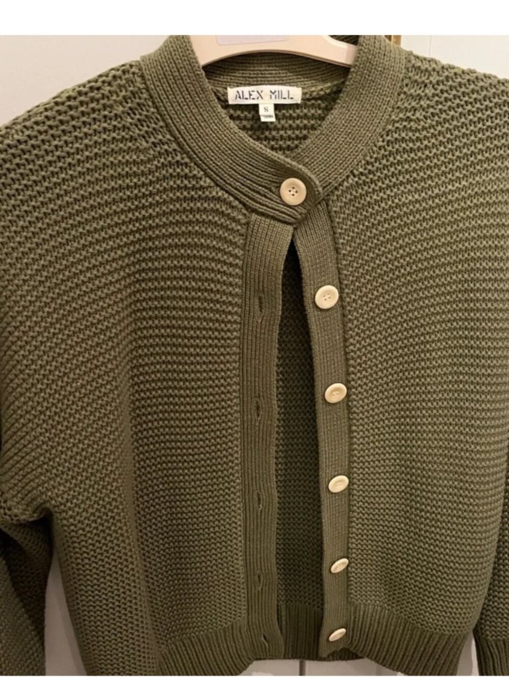 Alex Mill Nico Cardigan size S, faded grove color